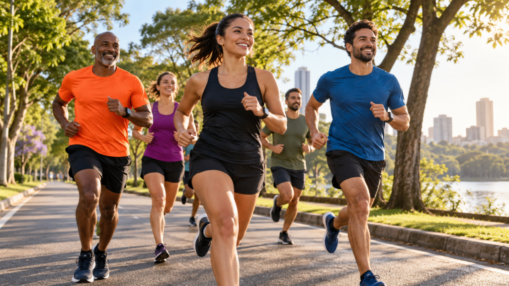 Imagem ilustrativa de participantes em corrida de rua